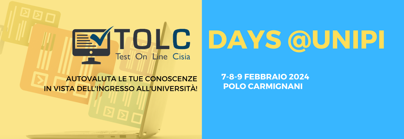 TOLC DAYS at UNIPI dal al 9 febbraio